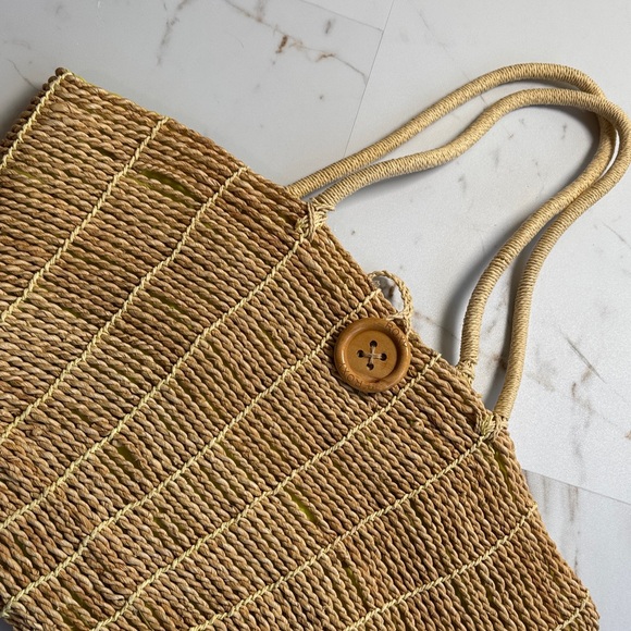 Roxy Handbags - ROXY Straw Tote Bag Beachy Resortwear Retro Surf Travel